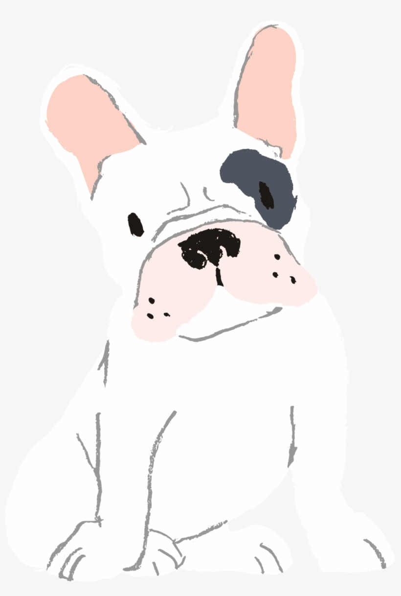 Hand-painted Cartoon Dog Dog Material - Bullet Journal For Dog Lovers White French Bulldog:, transparent png