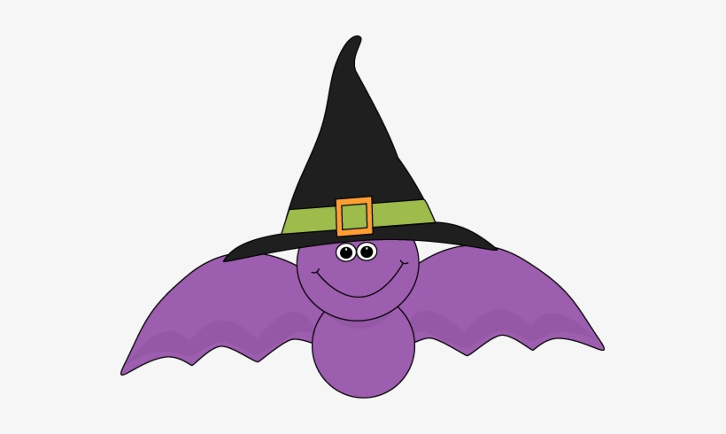 Bat Clipart Funny Halloween - Bat With A Hat, transparent png