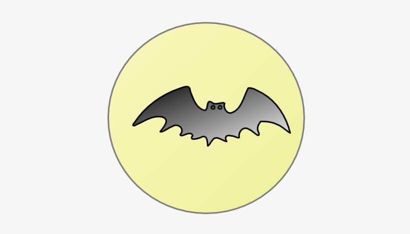 Halloween And Vampire Bat Clipart - Moon With A Bat Clipart, transparent png