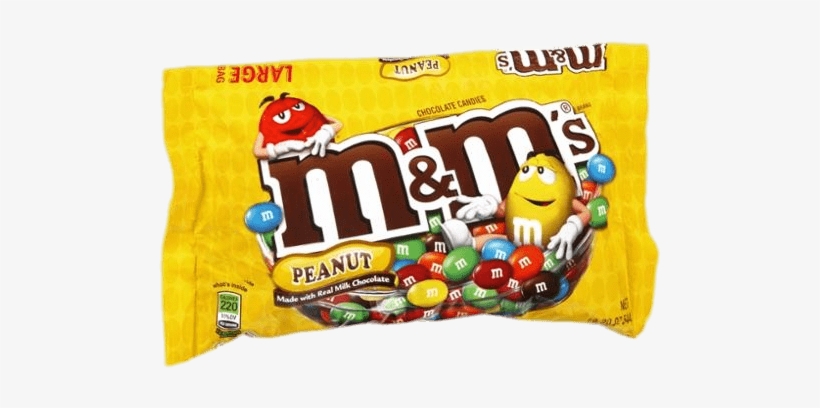Food - M&m's - M&m's Peanut Chocolate Candy Bag, 19.2 Oz, transparent png