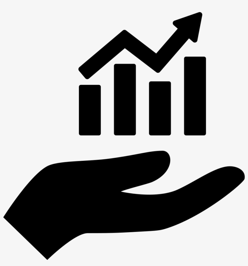 Hand Holding Up A Financial Graph Comments - Hand Holding Icon Png, transparent png