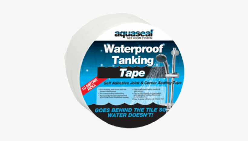 Aquaseal Wet Room Tanking Tape 5m Roll - Everbuild Aquaseal Wet Room Waterproof Tanking Corner, transparent png