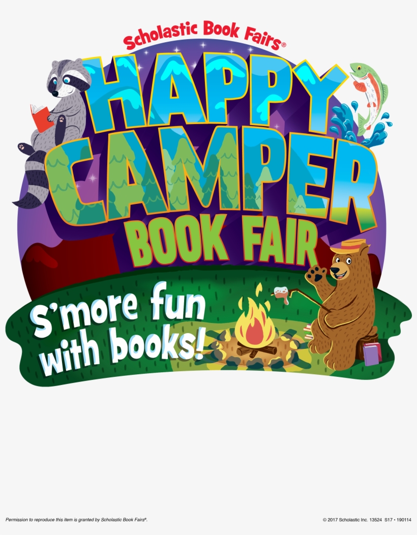190114 Happy Camper Book Fair Clip Art Logo Library 2550x3300 PNG