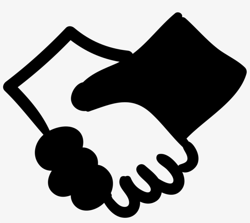Shaking Hands - - Friendship Logo Black And White, transparent png