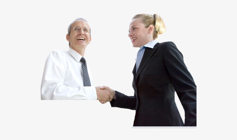 Business Women Shaking Hands With Science Professional - Business People Shaking Hands Png, transparent png