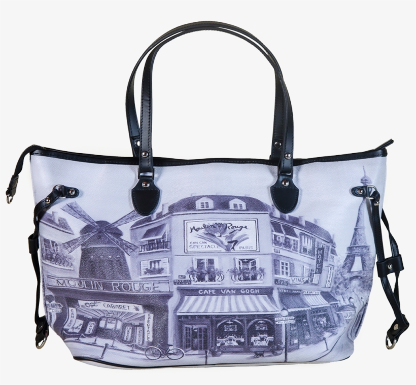 "never Full" Eiffel Tower Black Handbag - Re-marks Moulin Rouge 1000 Piece Puzzle, transparent png