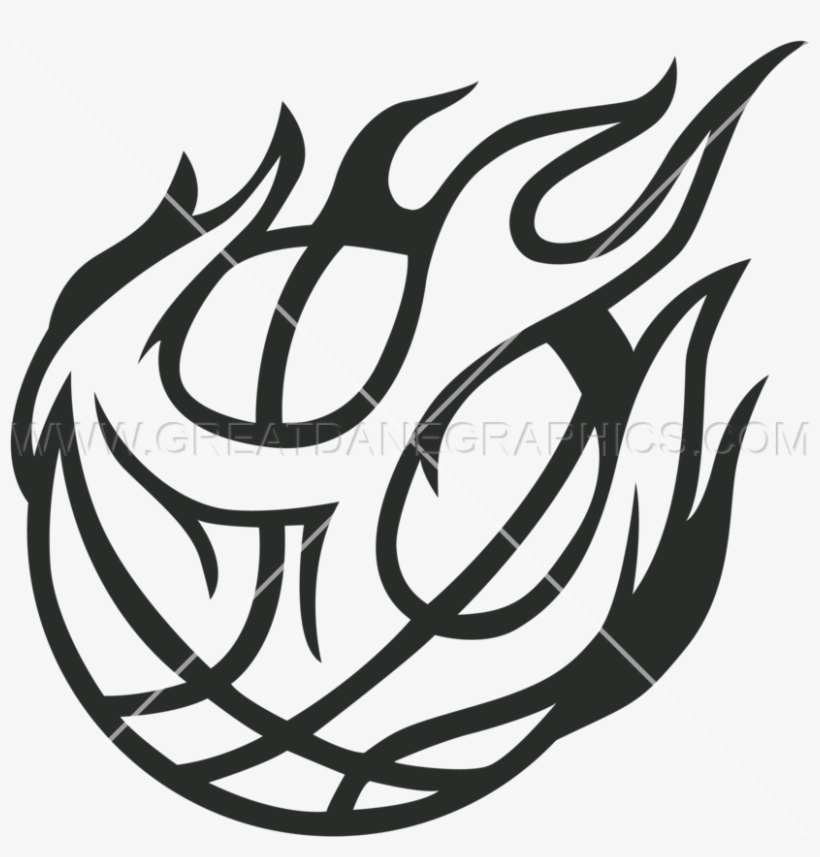 Basketball On Fire - Basketball On Fire Clipart, transparent png
