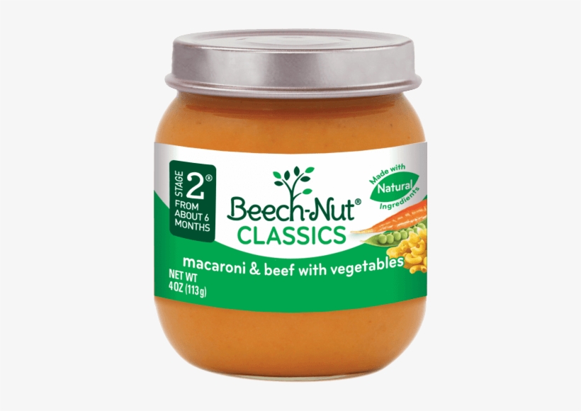 Classics Macaroni & Beef With Vegetables Jar - Beech-nut Classics Stage 2 Chiquita Banana, transparent png