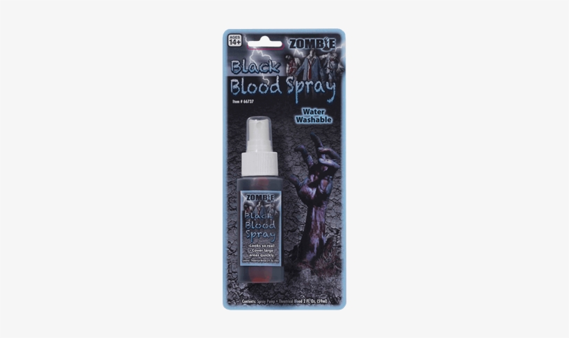 Zombie Black Blood Spray - Zombie Black Blood Spray - Flesh And Blood, transparent png