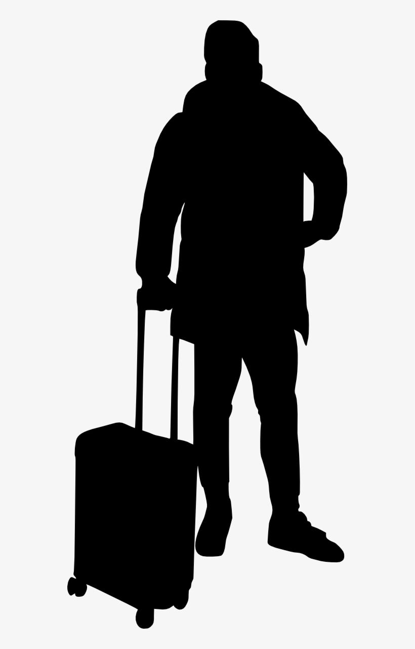 Free Download - People Luggage Png Silhouette, transparent png