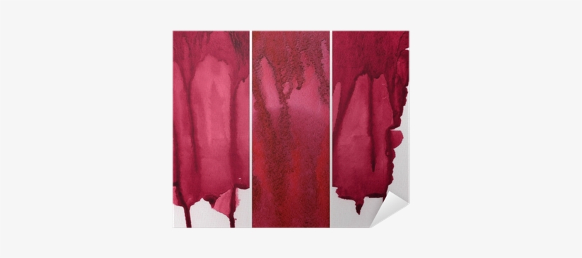 Set Of Red Watercolor Abstract Hand Painted Background - Watercolor Painting, transparent png