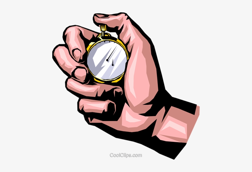 Download Transparent Hand With Stopwatch Royalty Free Vector Clip Art ...