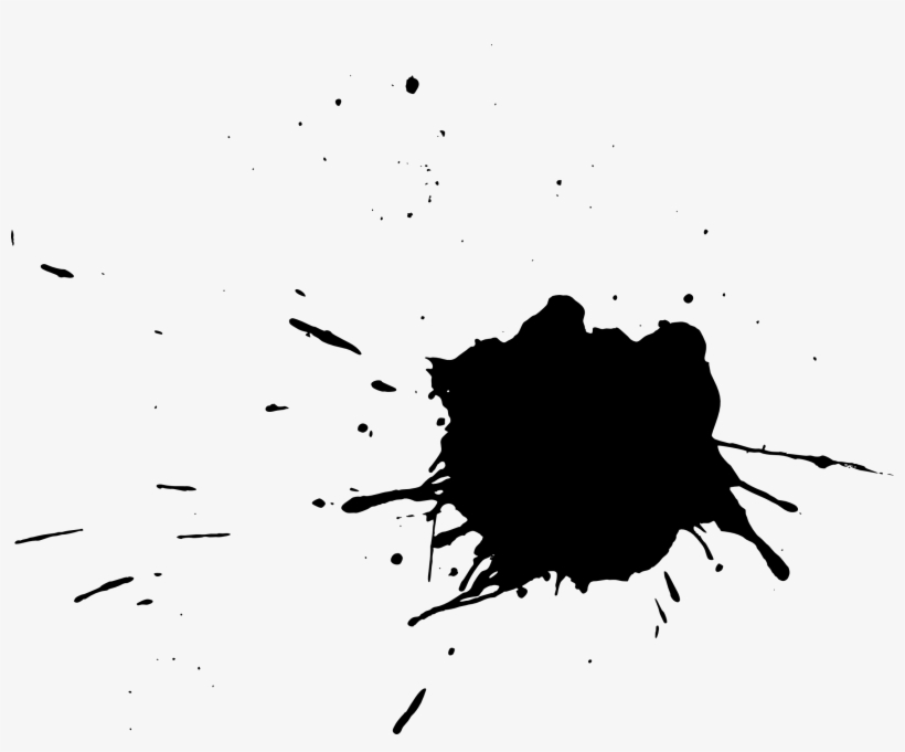 Black Splatter Paint Png For Kids - Portable Network Graphics, transparent png