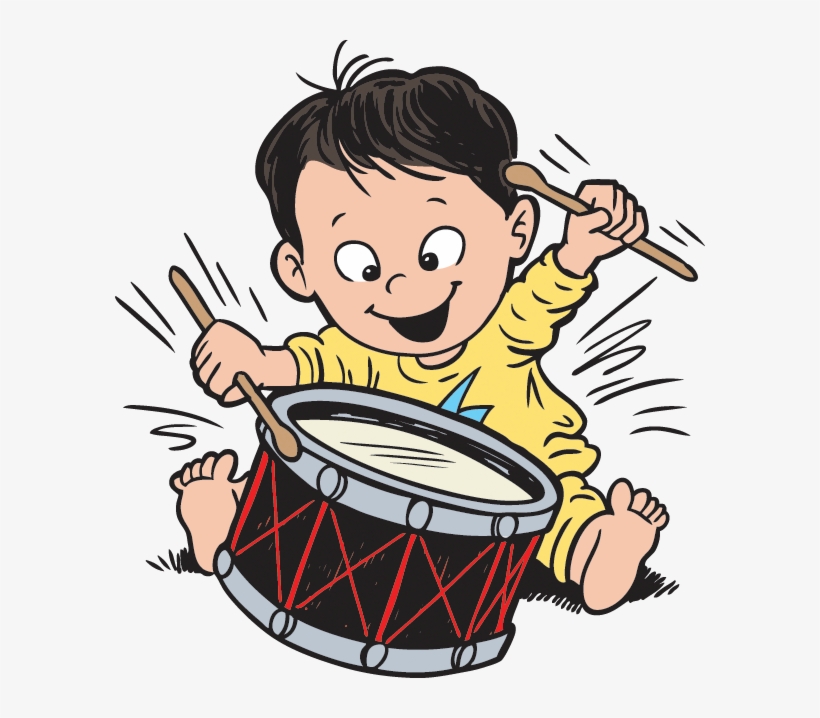 06 Drumming Toddler Copy - Spillman Public Library, transparent png