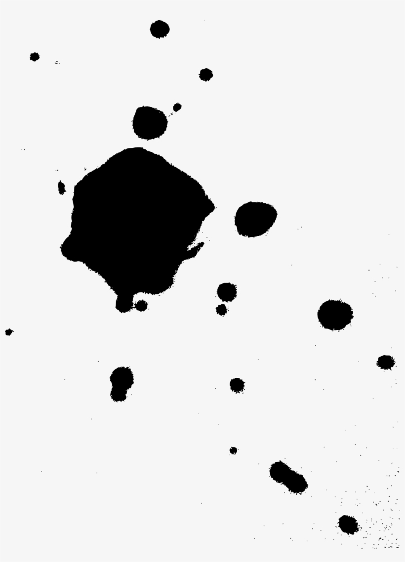 19 Black Paint Splatters Vol - Drawing, transparent png