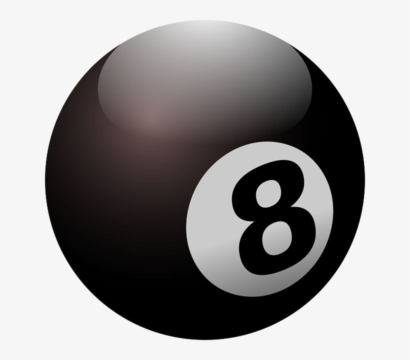 Billiard, Ball, Black Ball, Eight, Round, Black - Bola De Billar Png, transparent png