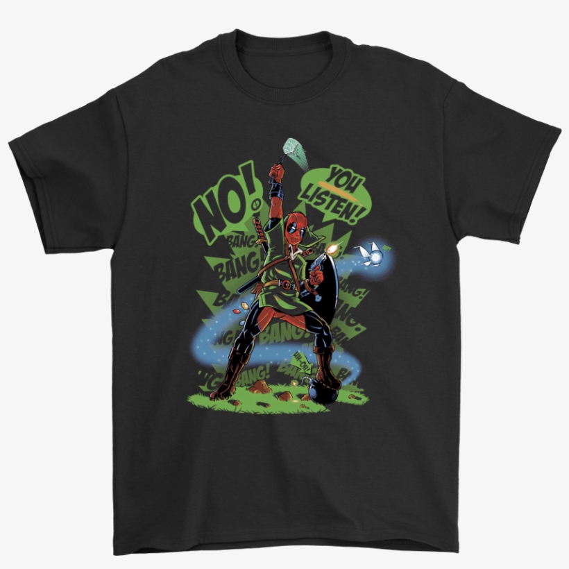Mashup Deadpool And Link Legend Of Zelda Shirts - Om Band Shirt, transparent png