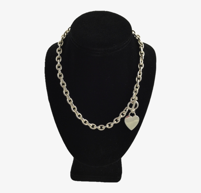 Tiffany Style Heart Tag Necklace 1/4" Wide, 17" Long - Necklace, transparent png