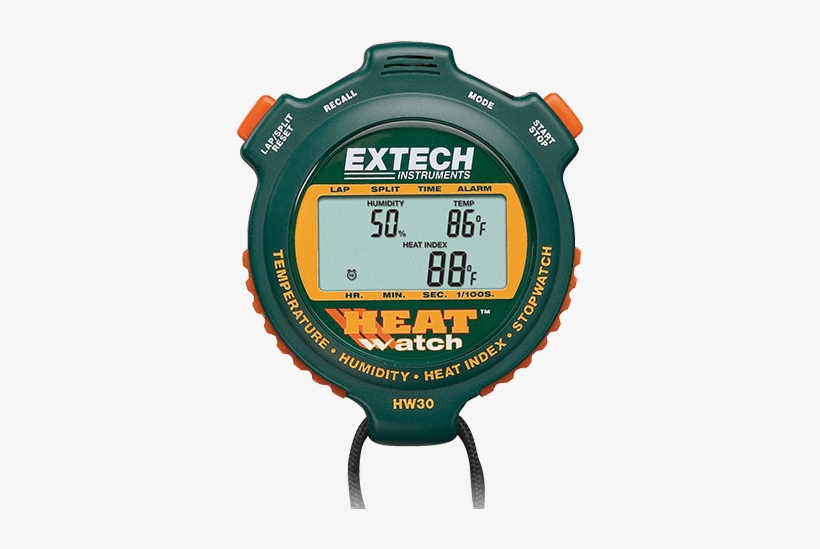 Heatwatch™ Humidity/temperature Stopwatch - Extech Hw30, transparent png