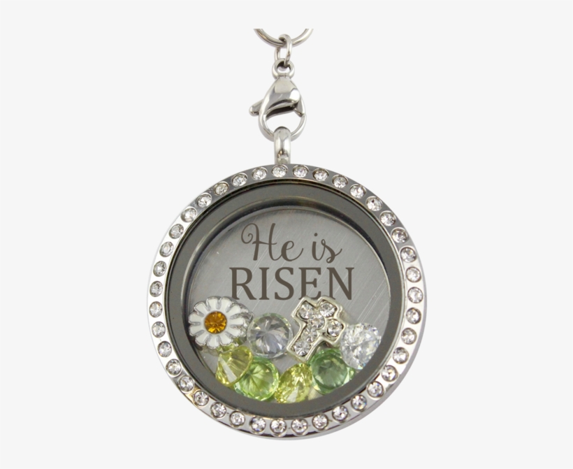 He Is Risen! Charm Necklace, transparent png