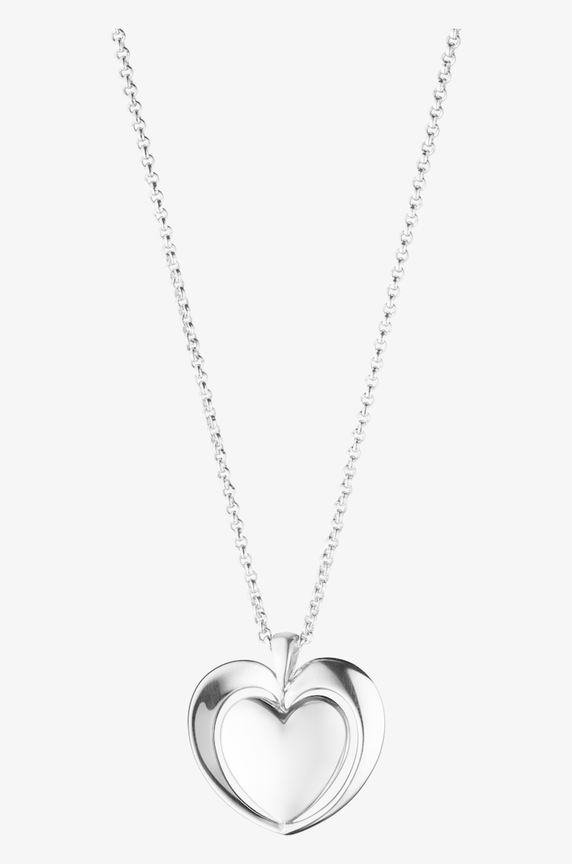Pendant Necklace Png Picture - Gold Heart Charm Diamonds Inside, transparent png