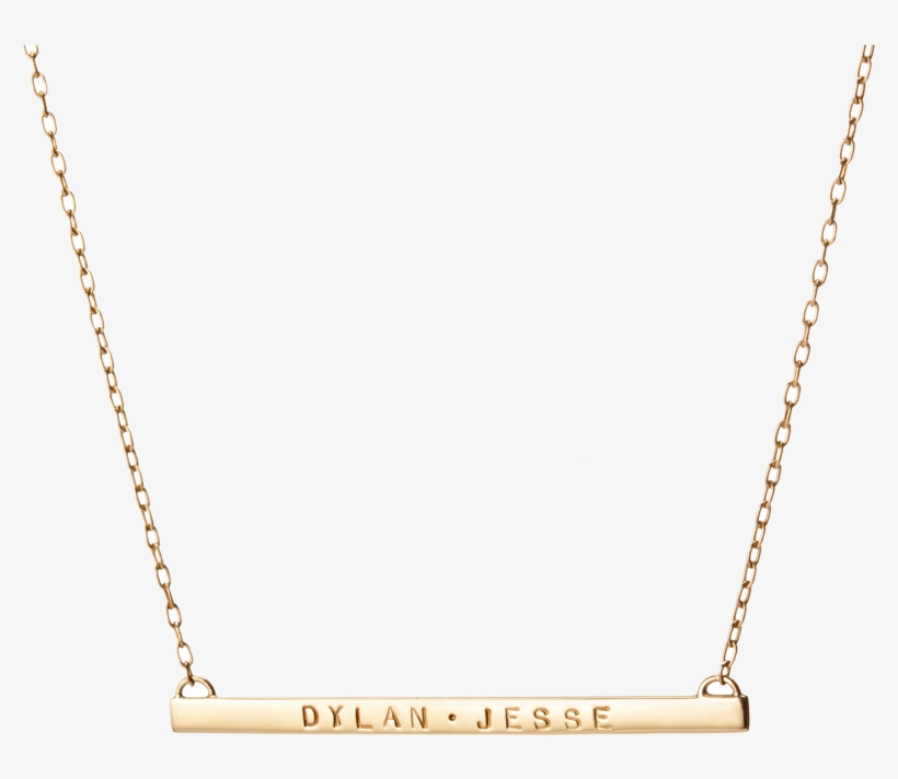 2" Skinny Tag Necklace - Necklace, transparent png