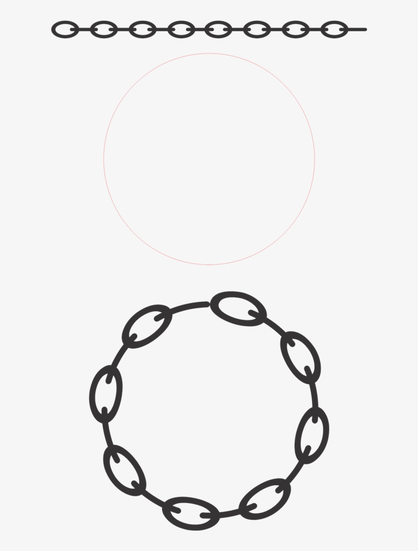 Bitmap Follow Circle Coreldraw X Graphics Suite - Chain Vector Corel Draw, transparent png