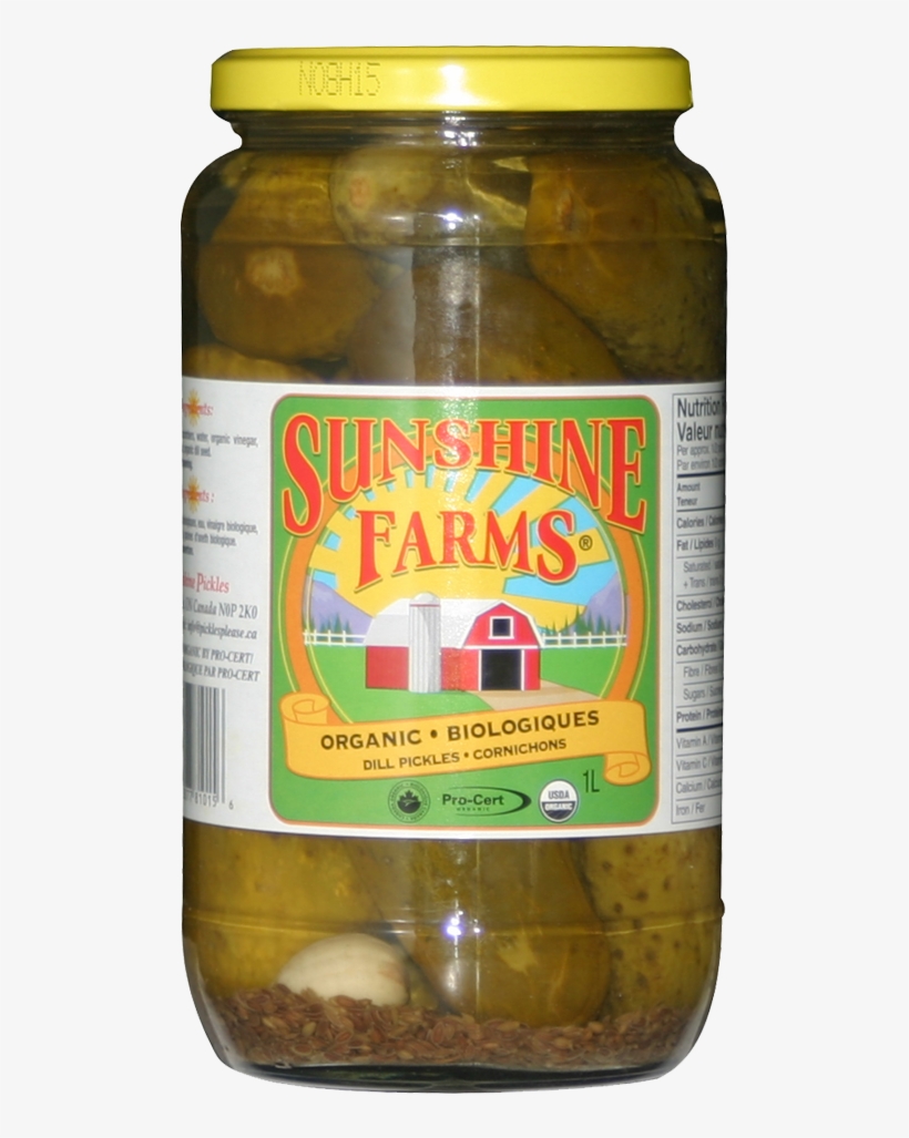 1l Organic Pickled Dill Pickles Sunshine Farms Organic Whole Dill