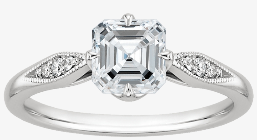 How To Choose A Diamond Cut & Shape - Asscher Cut Circa Halo Diamond With Sapphire Accents, transparent png