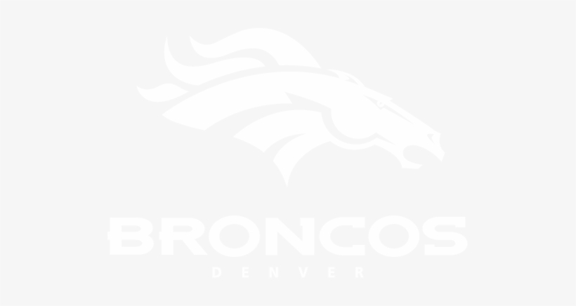 Denver Broncos Log Mark White - Denver Broncos Black And White Logo, transparent png