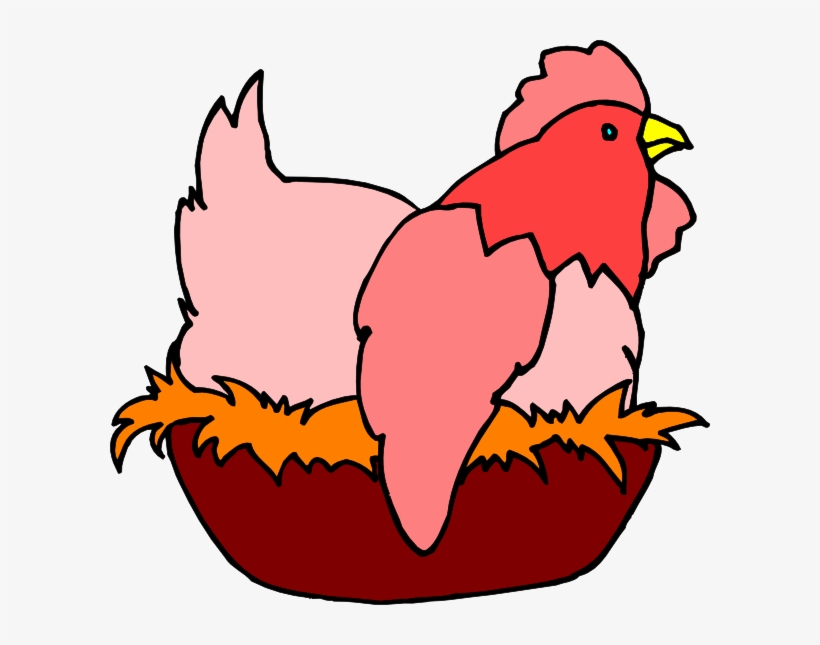 Original Png Clip Art File Red Chicken In A Nest Svg, transparent png