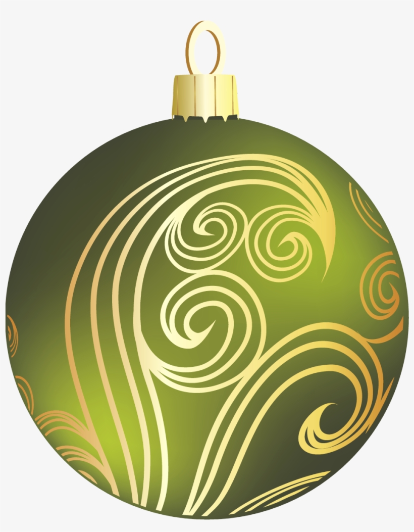 Transparent And Gold Christmas Ball Gallery View - Yellow Green Christmas Ball, transparent png