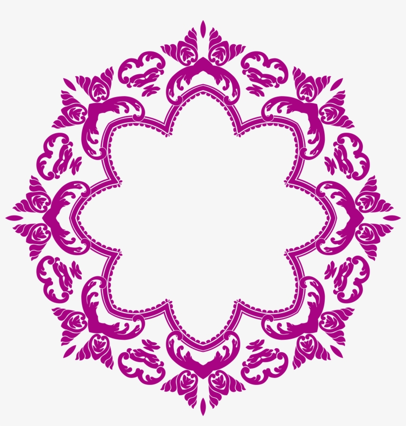 Flower Border Png Image - Flores Art Nouveau Png, transparent png