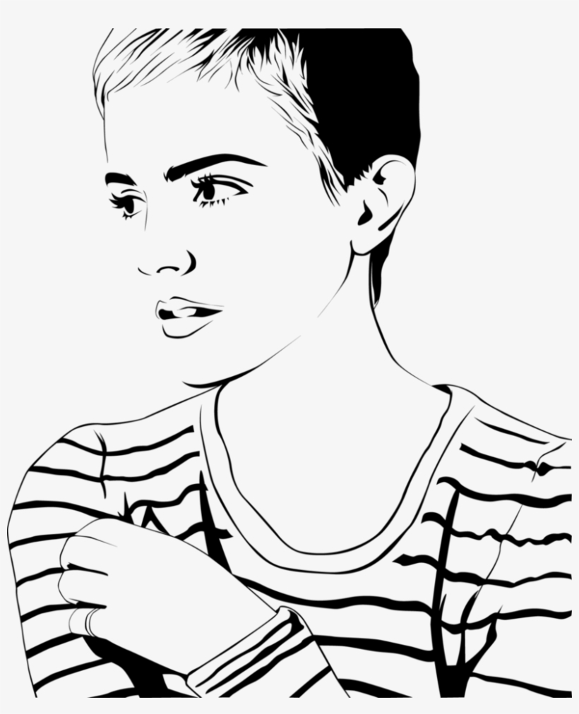 Emma Watson Line Art By Starmargarine On Deviantart - Emma Watson Line Art, transparent png