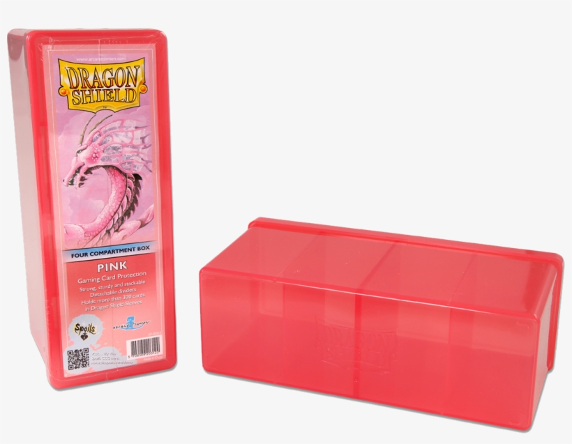 Dragon Shield 4 Compartment Storage Deck Box Pink, transparent png