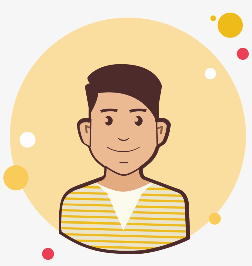 Hombre En Suéter De Rayas Amarillas Icon, transparent png