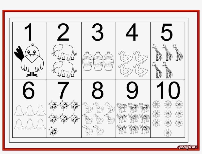 1 To 10 Numbers Transparent File, transparent png