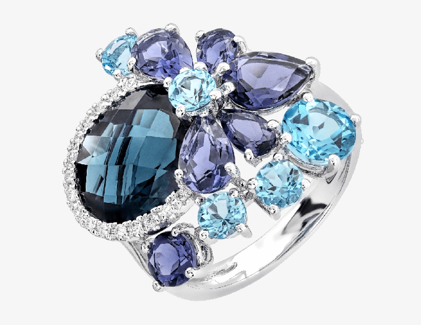 London Blue Topaz Ring, transparent png