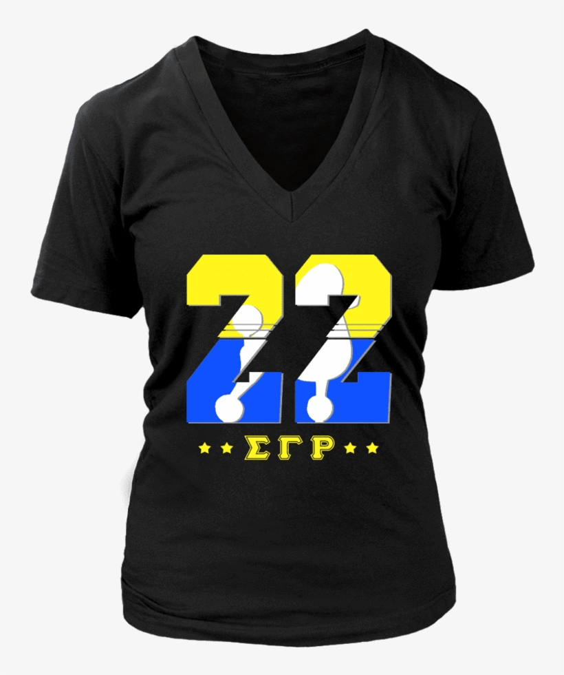 Sigma Gamma Rho Founding Year District Womens V-neck, transparent png