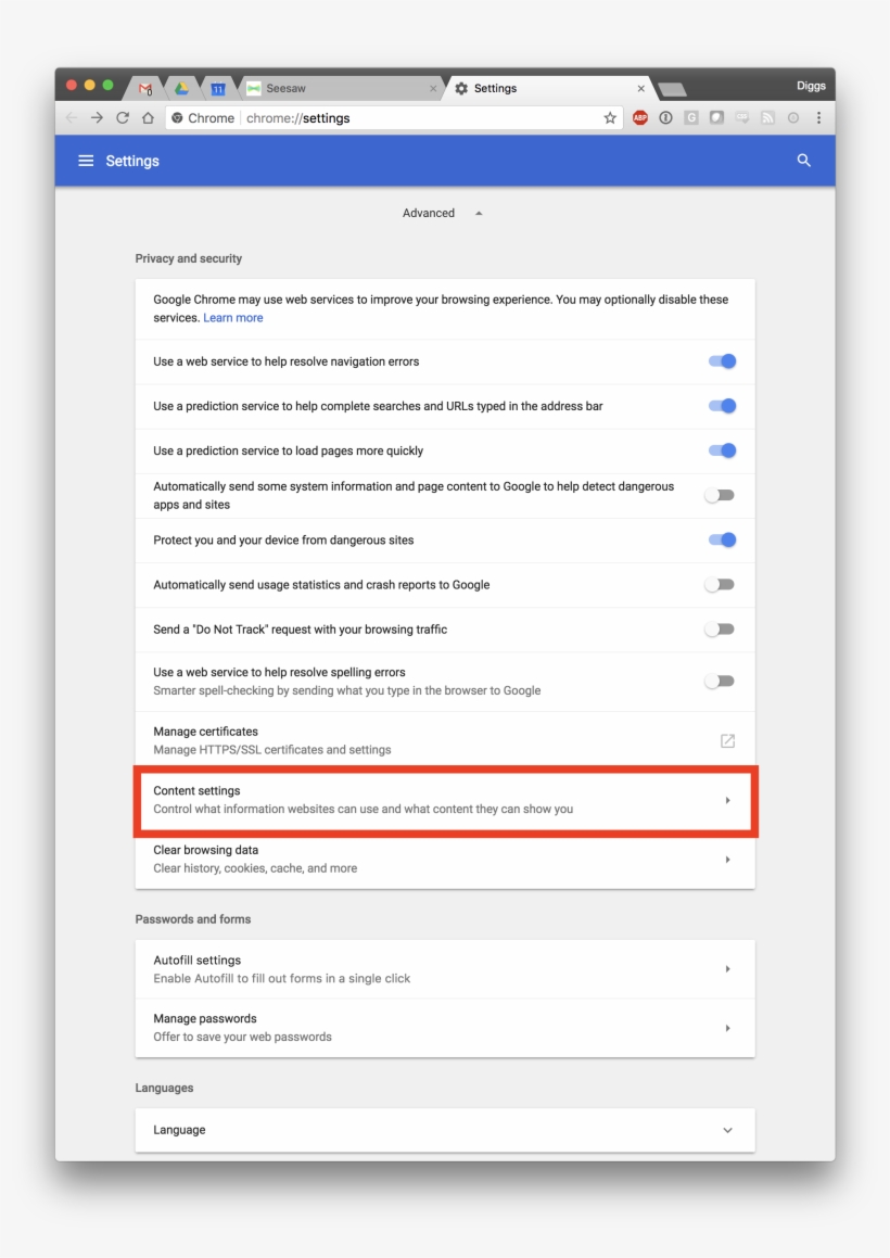 Scroll Down In The Advanced Menu And Click Content, transparent png