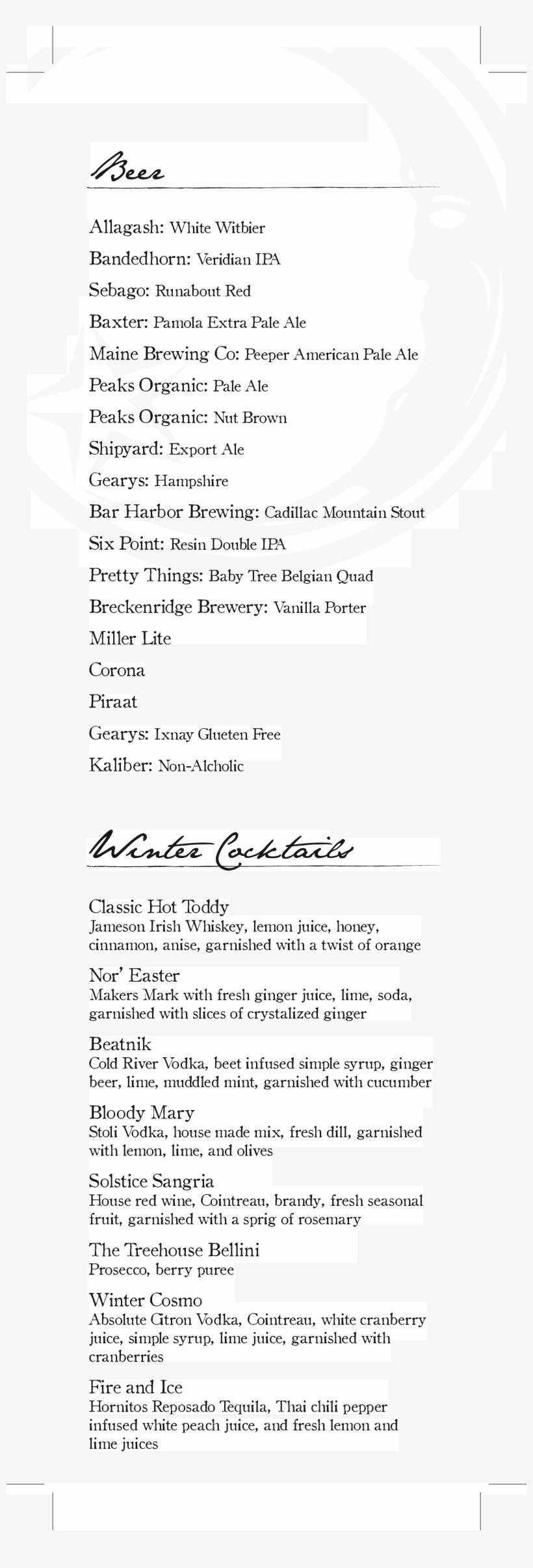 The Restaurant Information Including The The Treehouse, transparent png