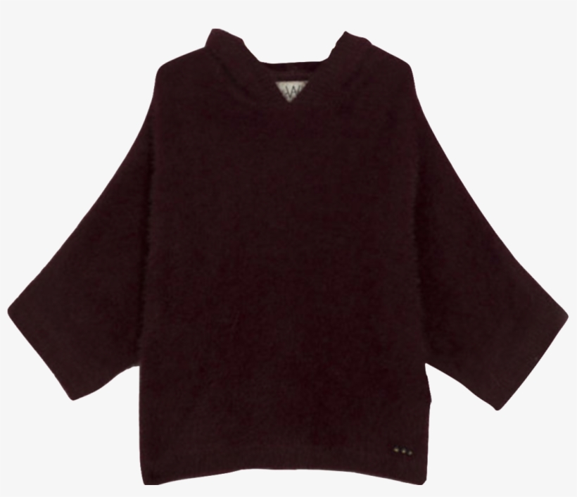 Fuzzy Hooded Poncho, transparent png