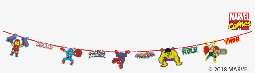 Marvel Pop Comic Party Paper Garland Bunting, transparent png
