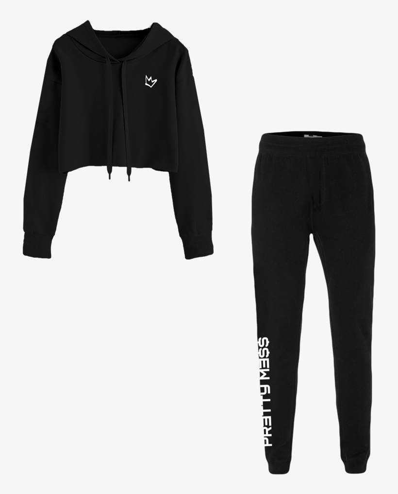 Pretty Me$$ Hoodie & Jogger Set, transparent png