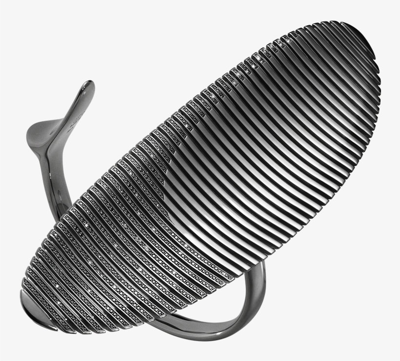 Lamellae Long Bangle, transparent png