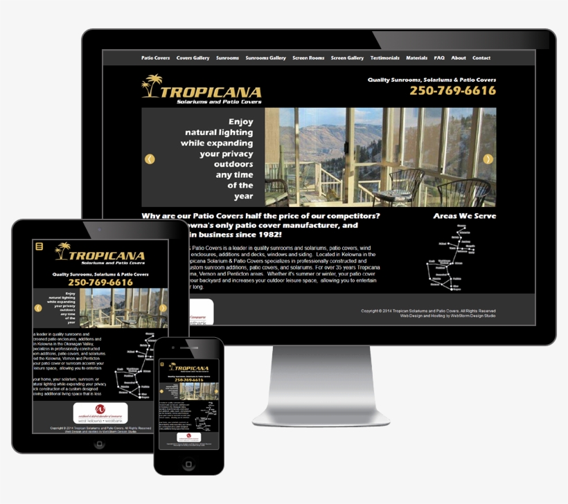 Website Design And Development For Tropicana Solariums, transparent png
