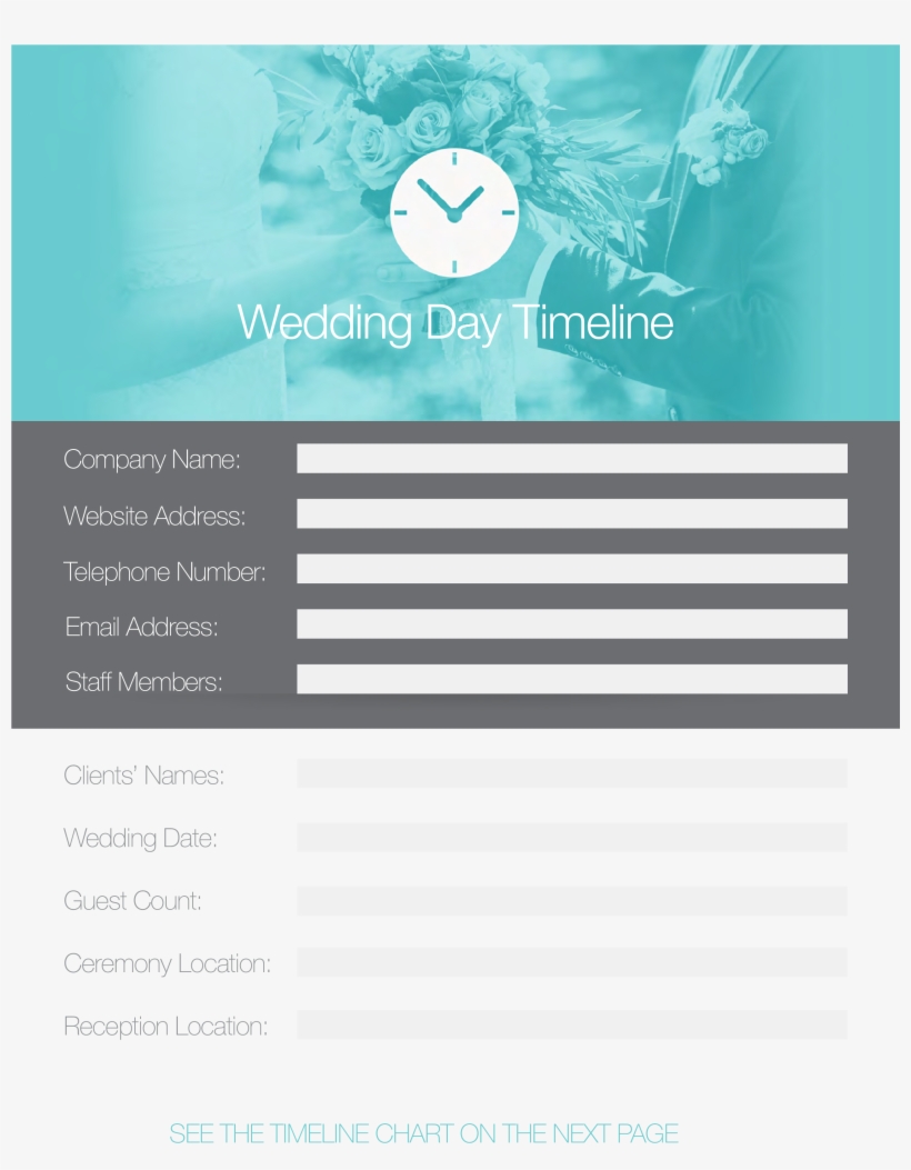 Printable Wedding Day Timeline Main Image, transparent png