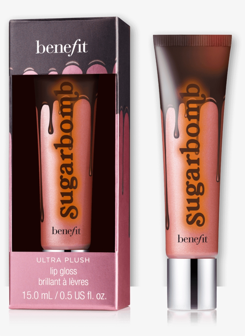 Sugarbomb Ultra Plush Sparkly Pink Lip Gloss, transparent png