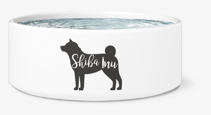 Shiba Inu Silhouette Dog Bowl, transparent png