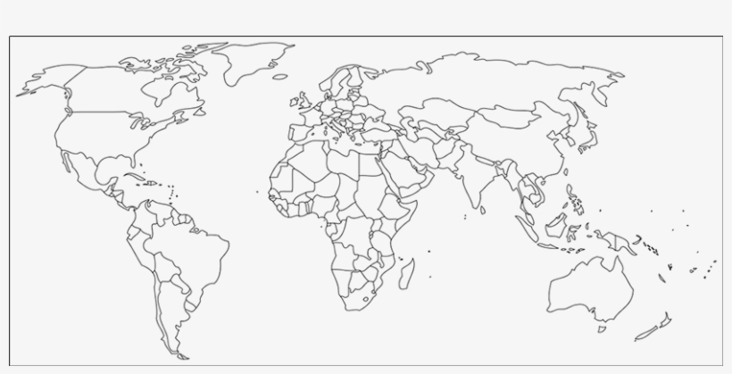 Blank Map Of North America Png, transparent png